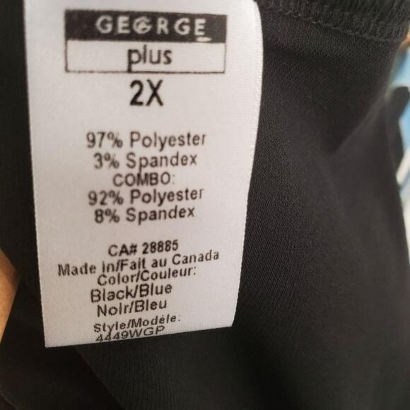 George | Short  Sleeve Blouse w/ tie & jewel - Picture 7 of 7